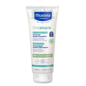 Mustela Stelatopia Eczema-Prone Skin Cleansing Gel - Baby Face & Body Wash with Natural Avocado & Sunflower Oil - Fragrance-Free & Tear Free - 6.76 fl. oz.