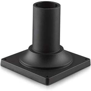 Heavy Duty Post Light Adapter, HWH Cast Aluminum Pier Mount Base 3'', Sand Black, 5HW38PA BK (Medium - 1 Pack)