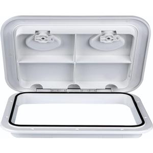 smartmarine White Marine Deck Access Hatch 17.312.4" Boat Hatch & Lid,Rectangle Boat Deck Hatch