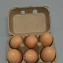 Chochkees Wooden Fake Eggs 6-Pack, Life Size Brown Eggs Perfect for Easter Crafts, Dcor and Egg Hunts, 2.3" Inches