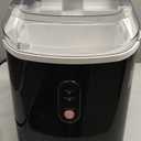 Silonn Nugget Ice Makers Countertop, Chewable Pellet Ice Machine with Self Cleaning Function, Portable Pebble Ice Maker with Ice Scoop for Home Kitchen Office, Black-transparent (33lbs)