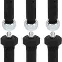 Trailer Leaf Spring Shackle Bolt, Pack of 6 Black Steel Trailer Axle Spring Shackle Bolt with Locknut Steel Grease Type Eye Wet Bolt Replacement for 2000 3500 5200 6000 7000 Axles