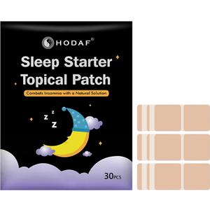 4 x Sleep Patches for Adults Sleep Patch with Melatonin Natural Plant-Based Sleep Support for Men and Women, that Last All Night Long-Lasting Night Comfort for Men & Women
