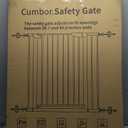 Cumbor 36" Extra Tall Baby Gate for Stairs, 29.7-40.6"(Extensions Included) Wide Dog Gate for Doorways, Pressure Mounted Auto-Close Pets Gates for Dogs Indoor, Durable Safety Child Gate, White