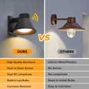 UME 2 Pack LED Outdoor Wall Light Fixtures, Dusk to Dawn Outdoor Wall Lantern, Exterior Waterproof Wall Sconce Light Fixtures, Black Front Porch Lights Wall Mount Lighting
