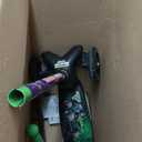 Self Balancing Kick Scooter with Light Up Wheels, Extra Wide Deck, 3 Wheel Platform, Foot Activated Brake, 75 lbs Limit, Kids & Toddlers Girls or Boys, for Ages 3 and Up (Monster Jam)