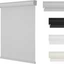 Changshade Cordless Blackout Roller Shades with Valance, Room Darkening Roll-up Shade Easy Install, Fabric Windows Blinds for Home, Bedroom and Office, 36" W x 72" H, Grey ROL36GY72D