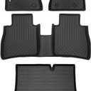 HAFIDI Floor Mats & Cargo Liner Set Fit for 2019-2014 Nissan Sentra All Weather Protection TPE Anti-Slip Automotive Full Set Floor Liners Custom Accessories - Black