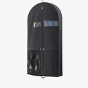 43" Travel Garment Bag with Accessories Zipper Pocket, Heavy Duty Suit Bag for Suits, Tuxedos, Dresses, Coats, Black, 1 pack