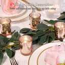 UPBUD Votive Candle Holders Set of 24, Speckled Mercury Rose Gold Glass Candle Holders for Wedding Centerpiece Table Decorations, Tealight Candle Holder for Party Bridal Shower Decor, Home Decor