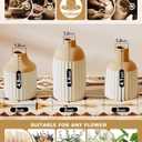 Beige Decorative Vase Set of 3 - Modern Boho Style Ribbed Ceramic Bud Vases for Flowers, Mini Small Vases for Shelf, Shelves, Bookshelf, Entryway Table & Home Decor Aesthetic (Beige White)