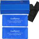 LotFancy Ice Packs for Injuries Reusable, 2 Gel Packs Wrap for Knee Head Neck Ankle Wrist Elbow Foot Legs Back Joint Pain Relief, Hot Cold Therapy for Surgery Recovery, First Aid, FSA HSA Eligible