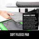 GORILLA GRIP Cat Carrier Travel Bag Up to 15 Lbs, Soft Collapsible Small Dog Carriers, Top and Side Entry Breathable Mesh, Grip Feet on Underside, Cozy Washable Waterproof Pad, Portable Kennel, Green (17.0"L x 11.0"W x 11.0"H)