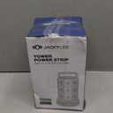 10ft Power Strip Tower JACKYLED Surge Protector Electric Charging Station with 13A 12 Outlets 6 USB Ports Heavy Duty Extension Cord for Home Office Computer Nightstand Laptop Phone White Black