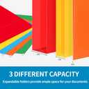 24 Pack Hanging File Folders, Letter Size with 1/5-Cut Adjustable Tabs, 12 Selected Color - File Folder Organizer for Filing Cabinet Office Home, Designed for Bulky Files, Medical Charts