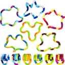 Sensory Fidget Toys - 6PCS Multicolor Twisty Fidget Toys for Adults, Boys, Girls for Relaxation, Anxiety Stress Relief, Decompression - Squeeze, Twist, Chain Spinner Alternative Gift