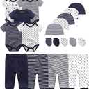 Kiddiezoom Unisex Baby Layette Essentials Giftset Clothing Set 19-Piece For Newborn Baby 6-9M