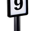 FORUP Solar Lighted House Address Numbers Sign, Solar Powered House Numbers Light, LED Illuminated Outdoor Address Plaque for Home Yard Garden House