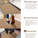 2 x Yancorp Front Door Mat 24"x 35" Faux Jute Indoor Entrance Doormat Outdoor Welcome Mat Entry Entryway Rugs Inside Outside Door Mats for Home Entrance Durable Non Slip Dirt Trapper Duty-Tan