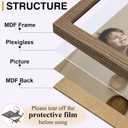 decorUhome Triple 7x5 Picture Frame Horizontal, Engineered Wood Trifold Photo Frame with Plexiglass for Tabletop Display, 7x5, Oak