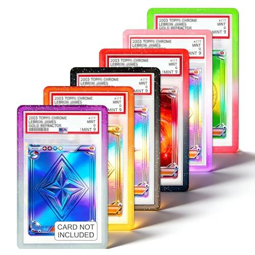 RCPLAGA PSA Slab Bumper: 6 Pack TPU Slab Guard for PSA Graded Cards ONLY – Limited Edition Gradient Edge Protector, Graded Card Case Bumper Cover