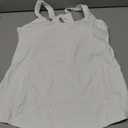 RUNNING GIRL Workout Tank Tops for Women Built in Shelf Bras Padded,Sleeveless Gym Tops Athletic Yoga Shirts(BX3062_White_XL) (White, XL)