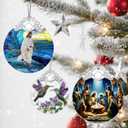 Religious Christmas Ornaments - Stained Glass Jesus Christ Ornament | Christian Christmas Decorations | God Jesus Home Decor | Xmas Tree Decor | Holiday Decor Christian Gifts | Religious Gifts