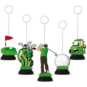 5 Pcs Golf Ball Photo Balloon Holder Table Centerpieces Holders Golf Themed Decoration Place Card Holder Photo Clips Holder for Home Birthday Wedding Party Decor
