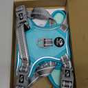 PHOEPET No Pull Dog Harness, Unique Colors Reflective Adjustable Dog Vest, with Soft Training Handle Metal Clips for Small Medium Large Dogs (Mint Green Base & Grey Straps,S)