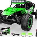 RACENT Remote Control Cars for Boys - 1:16 20kph RC Truck Off-Road Monster Truck Toy for Kids & Adults with 2 Rechargeable Batteries (Green)
