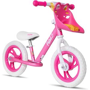 JOYSTAR 12/14 Inch Kids Balance Bike for 18months-5 Years Old Boys Girls, Lightweight Toddler Balance Bikes with Footrest and Handlebar Basket or Doll Seat, 14 Inch Wheels