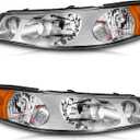 WEELMOTO Headlights for 1998-2002 Lincoln Town Car Sedan 4-Door, Halogen Headlight Assembly Compatiable with 98 1999 2000 2001 02 Town Car Driver&Passenger side