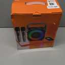 Karaoke Machine, Portable Bluetooth Speaker with 2 Wireless Microphones for Adults & Kids with Lights, Karaoke Microphone with PA System Supports USB/TF/FM/AUX for Home Party Home System Packages