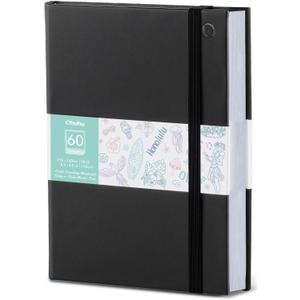 Ohuhu Double-Sided Marker Pad Art Sketchbook Bleedproof - 5.5"x8.5" Small Paper Size - 90 lb/150 gsm Smooth Drawing Paper - 60 Sheets/120 Pages - Hardcover Sketching Book for Alcohol Markers Paints