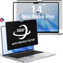 Magnetic Macbook Pro 14 Inch Privacy Screen(2021-2025, M1, M2, M3, M4, M5), Removable Anti Glare Blue Light Macbook Pro Screen Protector, 360 Anti Spy and Easy Install Shield