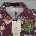 SSLR Mens Hawaiian Shirt Flamingos Casual Short Sleeve Button Down Shirts Aloha Shirt (2X-Large, Deep Purple)
