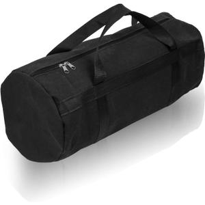 24" Grill Tool Storage Bag, Canvas, Black, Unisex, Classic Style, 60x24x24 cm/24 * 9.4 * 9.4 inches, Zipper Closure, Hand Strap, Perfect for Outdoor Grilling, Camping, Hiking