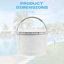SPX1070E Pool Skimmer Basket for Inground Pool,8 Inch Pool Skimmer Basket for Hayward Skimmer Basket SP1070 and Pentair U-3 Skimmer Basket 08650-0007,Stainless Steel Handle, Built in Weighting