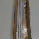 Silver Curtain Rods for Windows with Brackets,5/8 Inch Diameter Small Window Curtain Rod Adjustable 32 to 48 Inches,Easy Install Drapery Rods,Gray