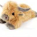 uoozii 20" | 4 Pounds Highland Cow Weighted Stuffed Animals with Unscented Microwavable Heating Pad, Cute Coolable Heatable Weighted Plush Warm Gift for Kids & Adults