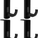 Mudder 4 Pack Monitor Hooks Headphone Headset Hanger Monitor Stand Holder Headset Stick-on Hook, Black