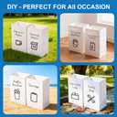 Trash Can 13 Gallon Disposable Cardstock (4 Packs with 8 Waste bags), 13 Gal Collapsible Portable Cans Perfect for Kitchen, Outdoor RV Camping, Party Events, Large Tall Pop Up Recycle Garbage bin