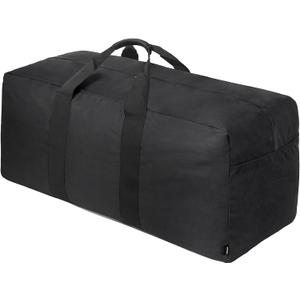 Vorspack Extra Large Duffle Bag for Travel - 150L Duffel Bag for Men Gear Bag for Storage Foldable Weekender Bag for Overnight Camping - Black