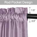 JIUZHEN Purple Blackout Velvet Curtains 84 inches for Living Room Thermal Insulated Room Darkening Grey Curtains Thick Velvet Window Drapes/Panels, Set of 2 with Tiebacks, W52 x L84 inches