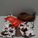 Xtinmee 4 Pcs Halloween Cowboy Costume for Boys Kids Toddler Western Outfit Cow Print Vest Brown Cowboy Hat Cosplay Bandanna (L(8-10 Years))