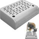 Cat Ramp for Litter Box Step, Plastic Automatic Litter Box Ramp Cat Steps Mat with Filter Function, Double Layered Self Cleaning Cats Stairs with Storage Space for Catcher (Grey)