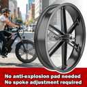 20x4.0 Inch Mag Wheel Rim Upgrade Kit, Front & Rear Wheel Set for Fat-Tire Electric Bikes, Suitable for Snow and Beach E-Bikes