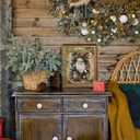 JXREQ Vintage Christmas Pictures Wall Decor Prints,Blue Christmas Wall Art Decorations for Home Kitchen Bedroom Bathroom Living Room Office,Santa Claus Xmas Tree Decor Prints Set of 4,8x10 Unframed