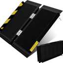 Portable Wheelchair ramp 2FT,Non-Slip Aluminum Threshold ramps for Home Steps,Folding Handicap ramp,doorways,Stairs,Scooter,Weight Capacity 800LBS (2FT(Usable Height 2-6 inch))
