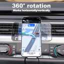 3 in 1 Wireless Car Charger, 15W Fast Charging Phone Holder Foldable Magnetic Mount Fit for All iPhone Android Phone, iWatch, Airpods Wireless Earphone